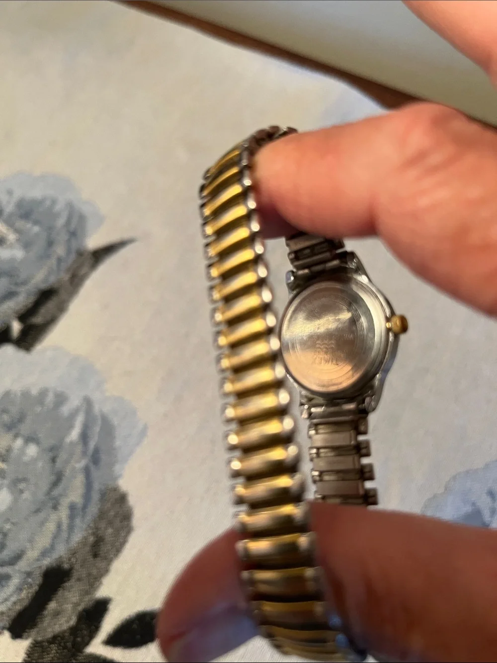 Timex Two-Tone Silver and Gold Women’s Analog Watch with White Dial